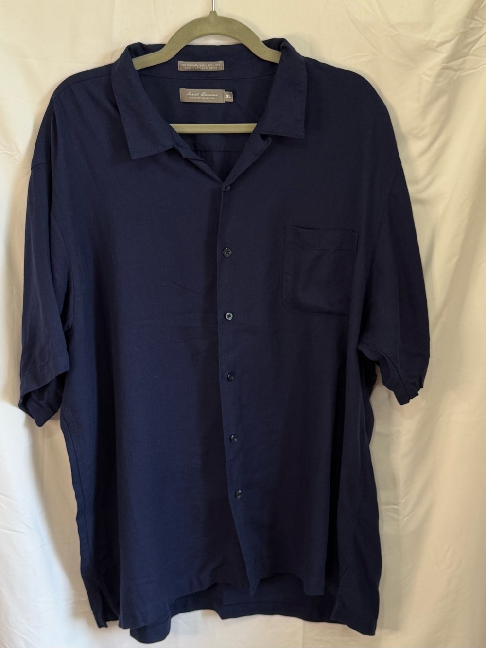 Daniel Cremieux Navy Short-Sleeve Button-Down Shirt